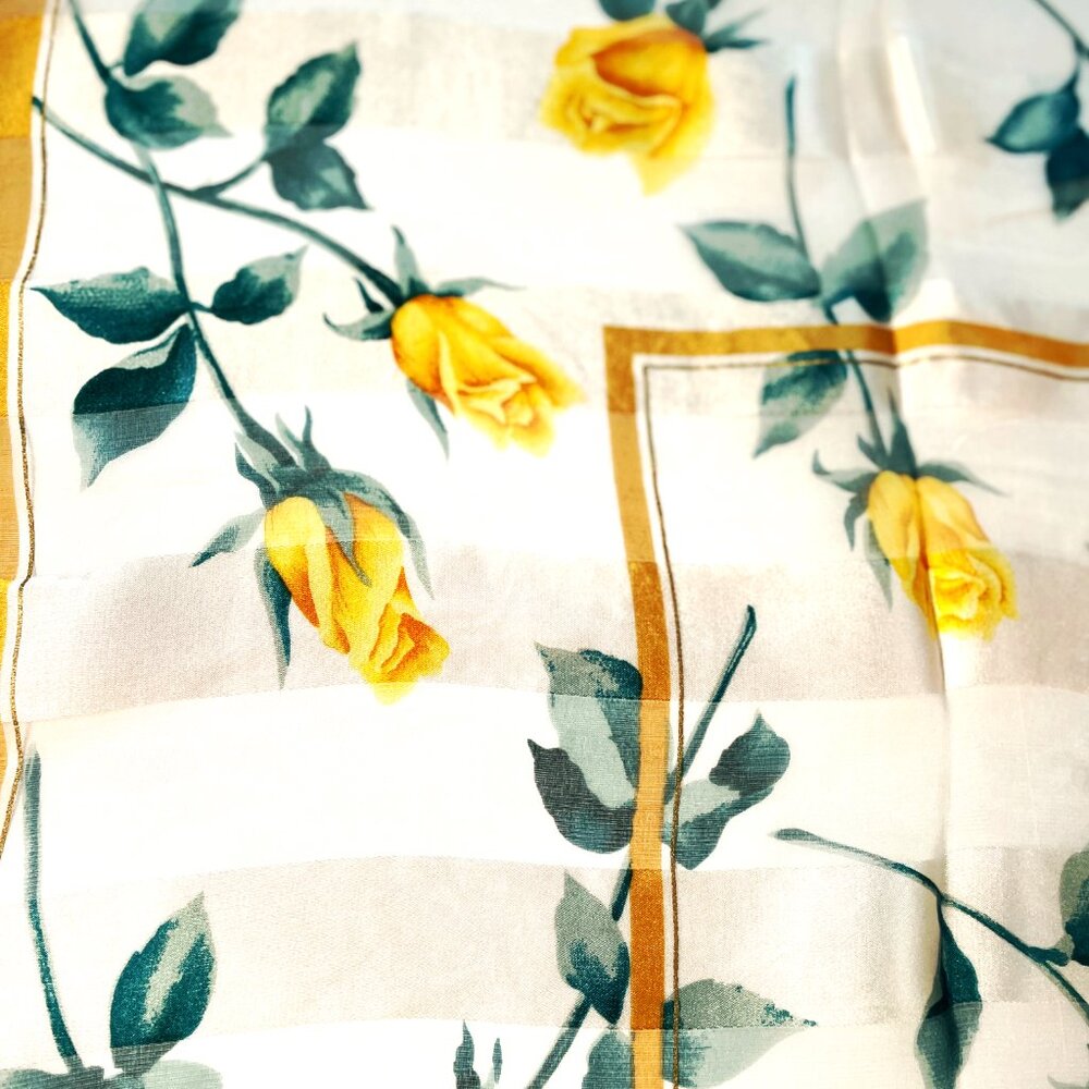Vintage Yves Saint Laurent Silk Chiffon Scarf - Picture 7 of 12